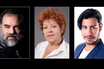 Headshots de Irving Gutiérrez, Betty Hass y Rafael Camacho